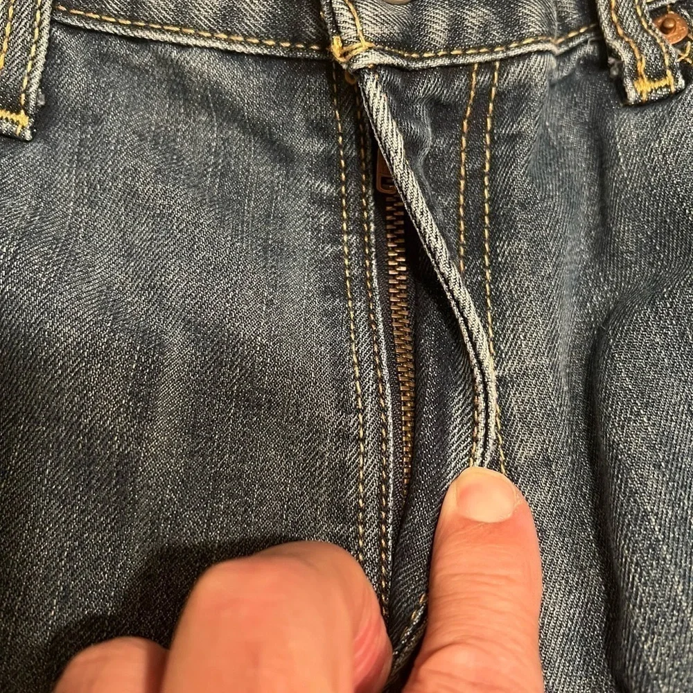 EUC Levi's Jeans Mens 34x40 Slim Straight Leg Blue Stretch Denim Mid‎ Rise (C1)